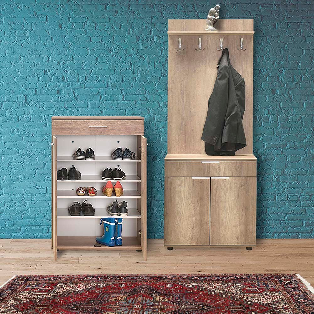 Armário Multiusos Nogueira Clara 73x108x35cm - Melamina 16mm Resistente