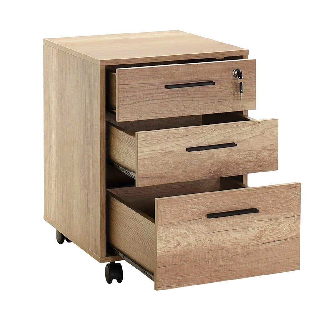 Armário multiuso – 45cm x 63cm x 51cm – Carvalho – Painéis de partículas revestidos a melamina