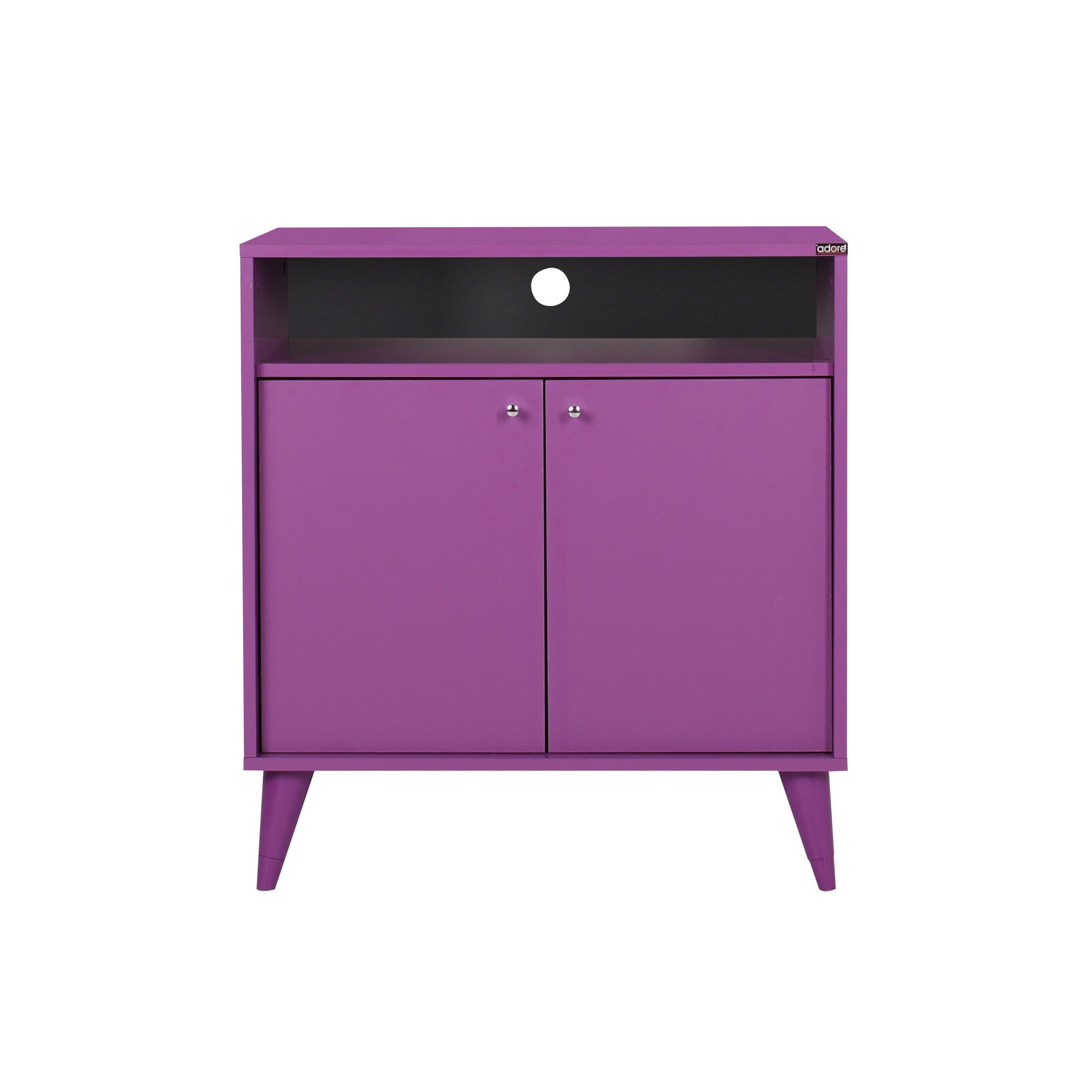 Armário multifunções – 73 cm x 79 cm x 42 cm – Roxo – Painel de partículas revestido a melamina