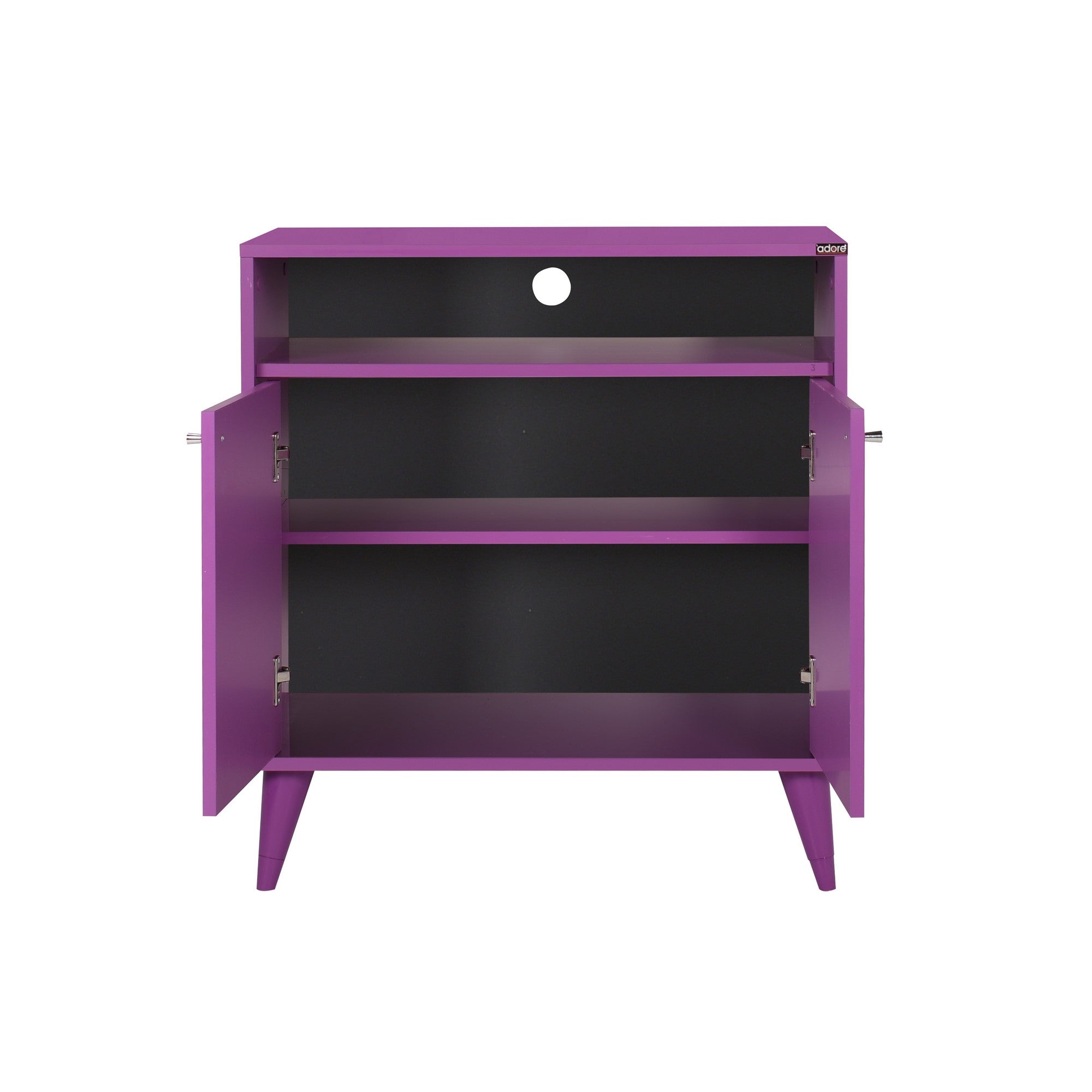 Armário multifunções – 73 cm x 79 cm x 42 cm – Roxo – Painel de partículas revestido a melamina