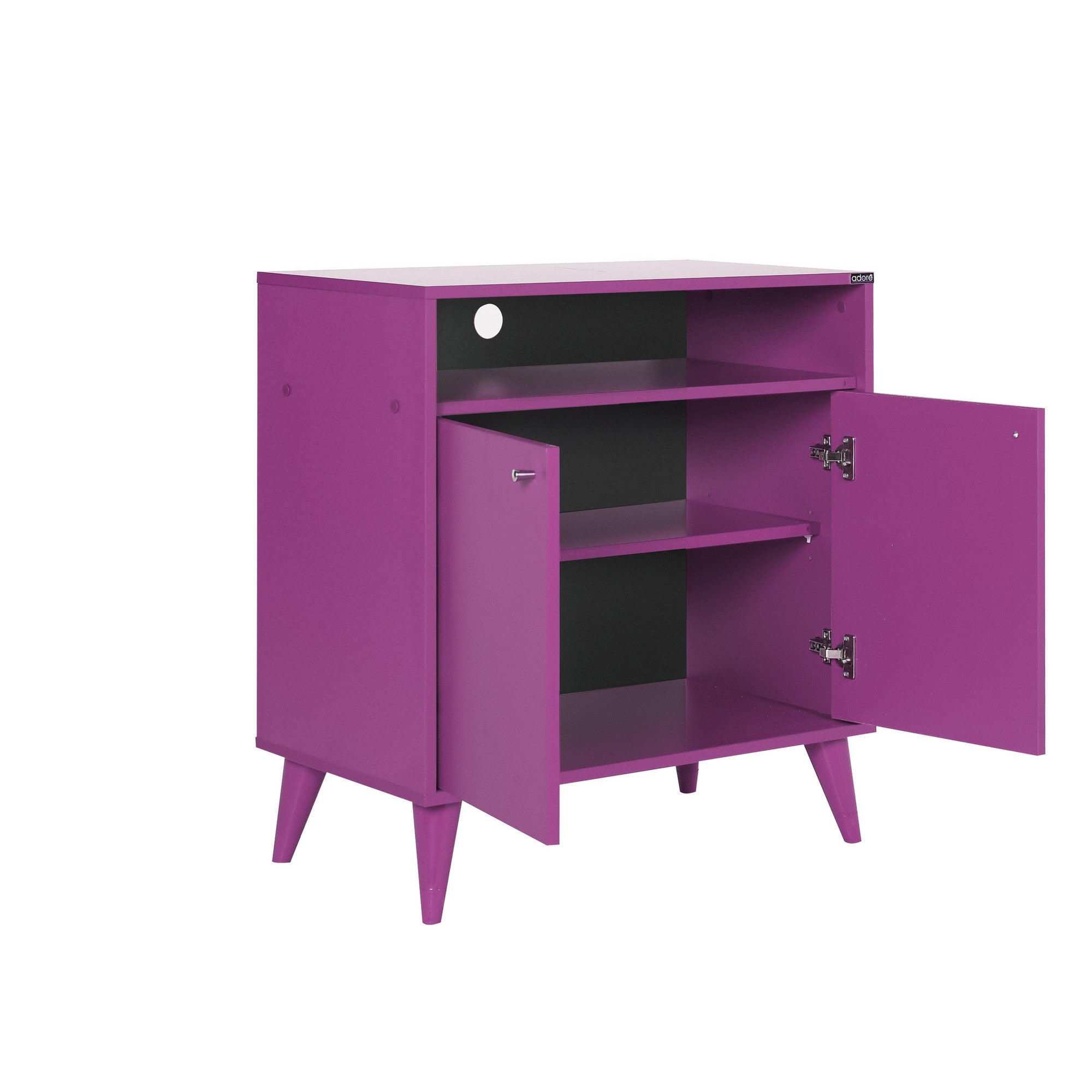 Armário multifunções – 73 cm x 79 cm x 42 cm – Roxo – Painel de partículas revestido a melamina