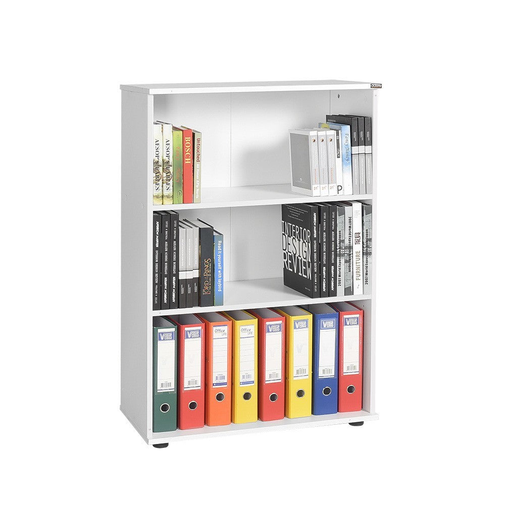 Estante de livros – 72 cm x 109 cm x 34 cm – Branco diamante – Melamina