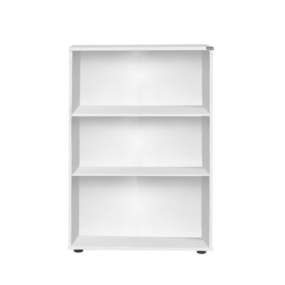 Estante de livros – 72 cm x 109 cm x 34 cm – Branco diamante – Melamina