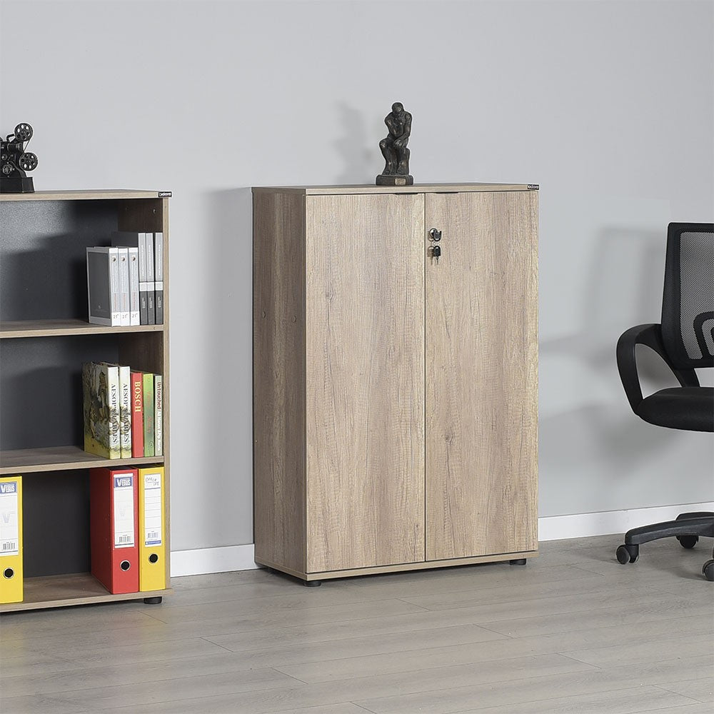 Estante de livros – 72 cm x 109 cm x 34 cm – Nogueira clara – Painel de partículas