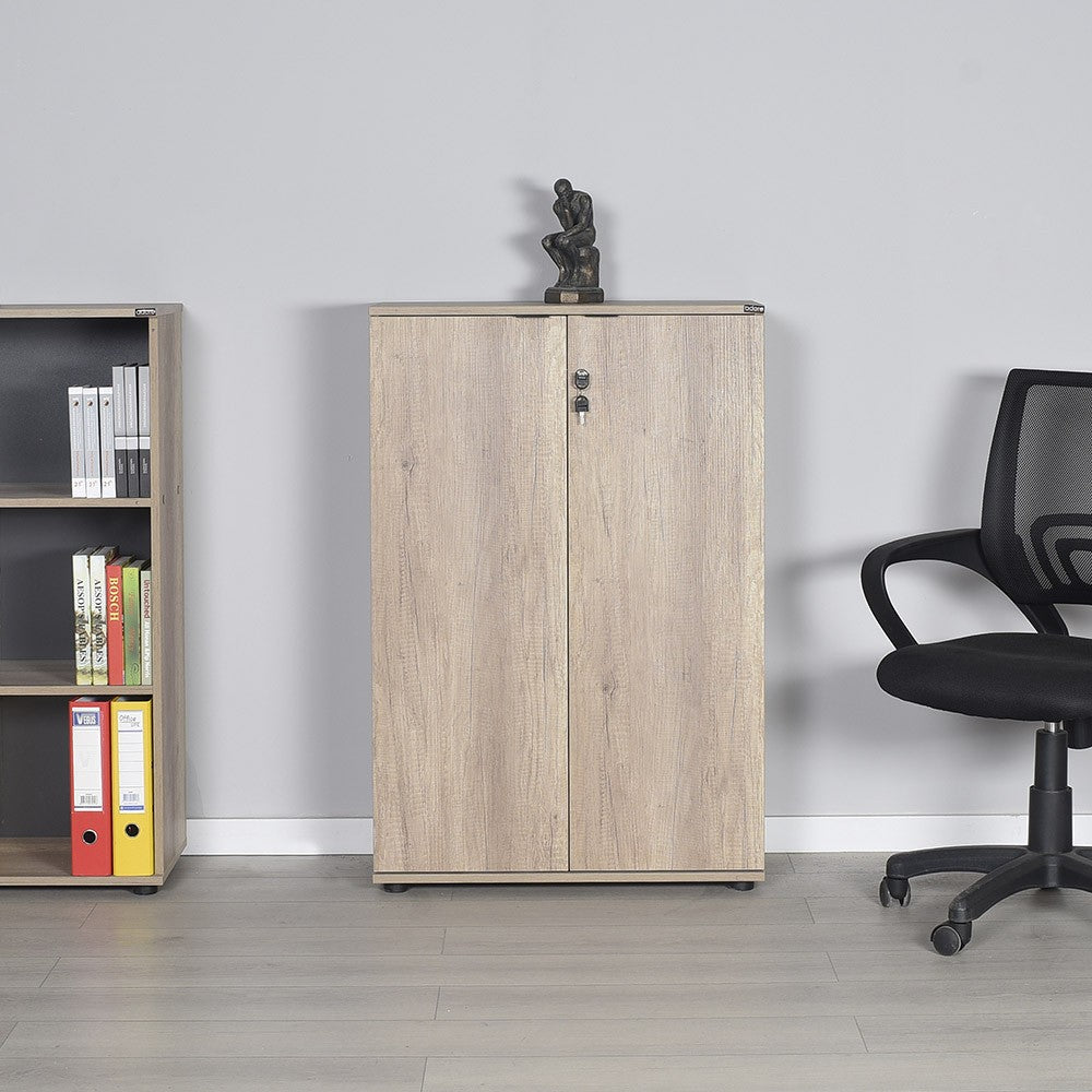 Estante de livros – 72 cm x 109 cm x 34 cm – Nogueira clara – Painel de partículas