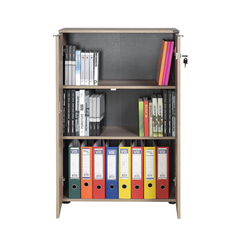 Estante de livros – 72 cm x 109 cm x 34 cm – Nogueira clara – Painel de partículas