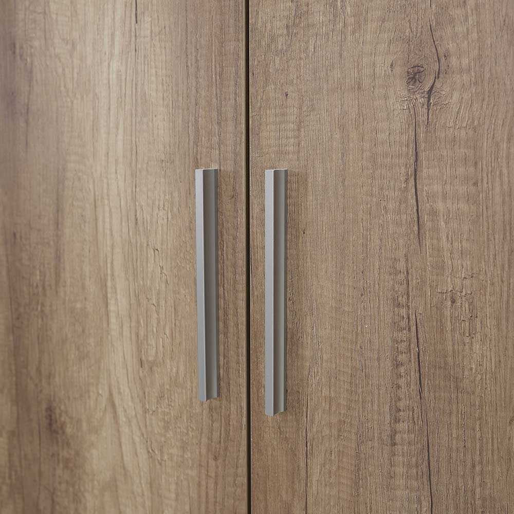 Sapateira Alta em Carvalho Claro com Múltiplas Prateleiras - 187cm de Altura para Fixação na Parede