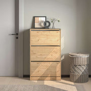 Sapateira de Carvalho com Fixação à Parede - 73cm de Largura, Revestimento Melamínico Resistente