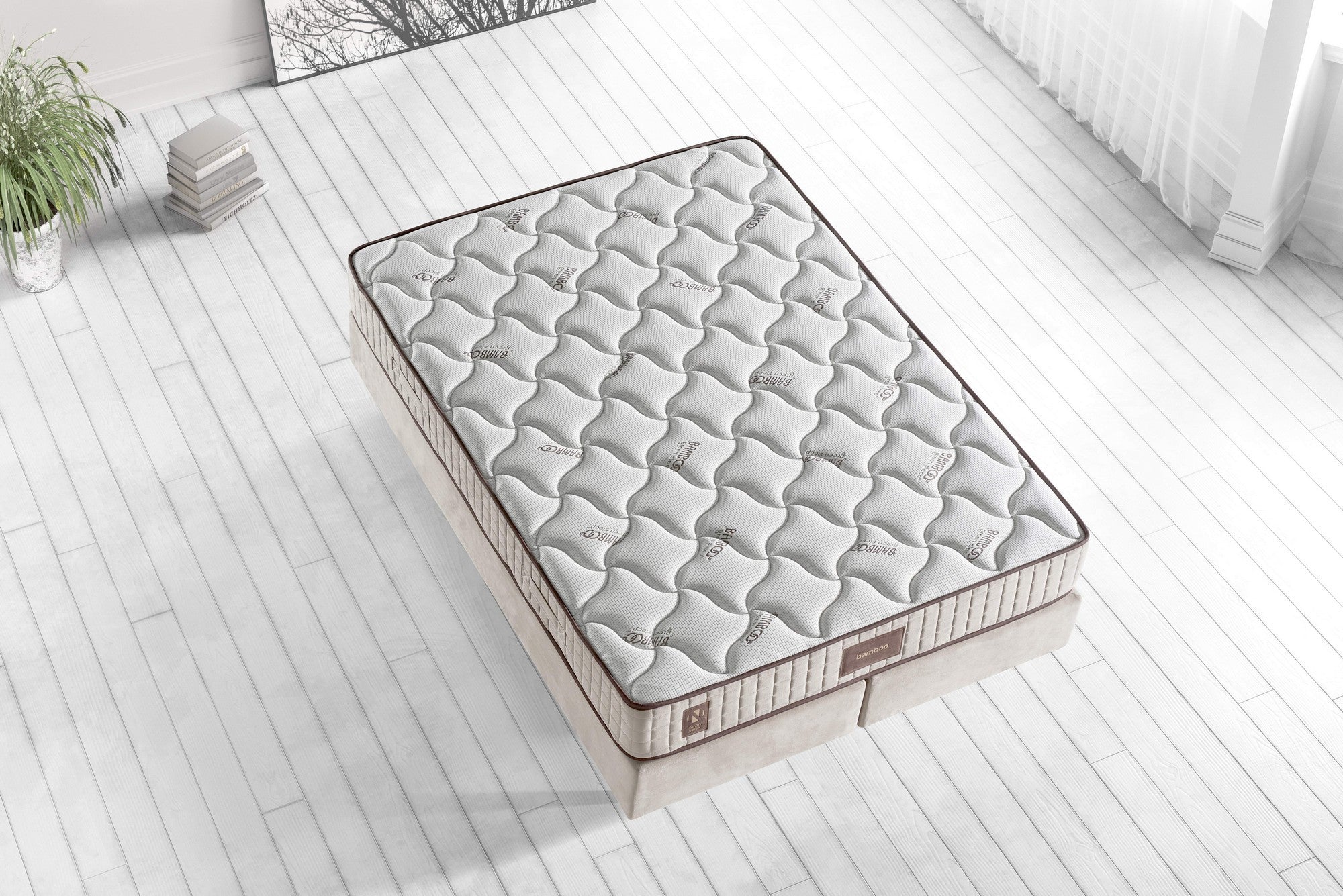Colchão Comfort Series, Dupla Face, 160x200 cm | Espuma Hypersoft e Sistema de Molas Multi Niron | Firmeza Média, Tecido de Malha de Bambu, Conceito de Hotel