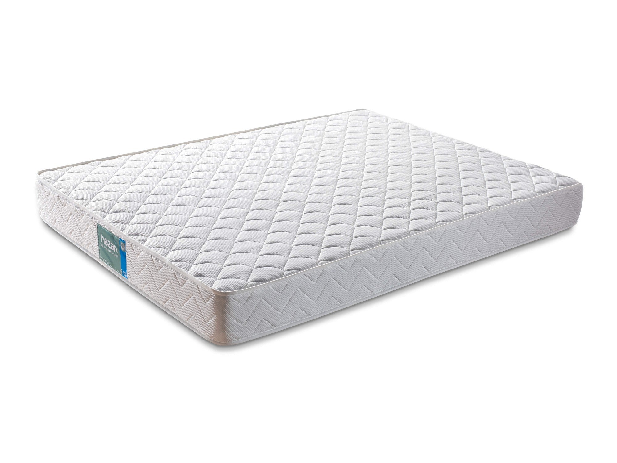 Colchão de luxo estilo hotel, firme e dupla face, 90 x 190 x 22 cm | Capa de tecido jacquard, sistema de molas múltiplas | Cor branca, montado para maior conforto