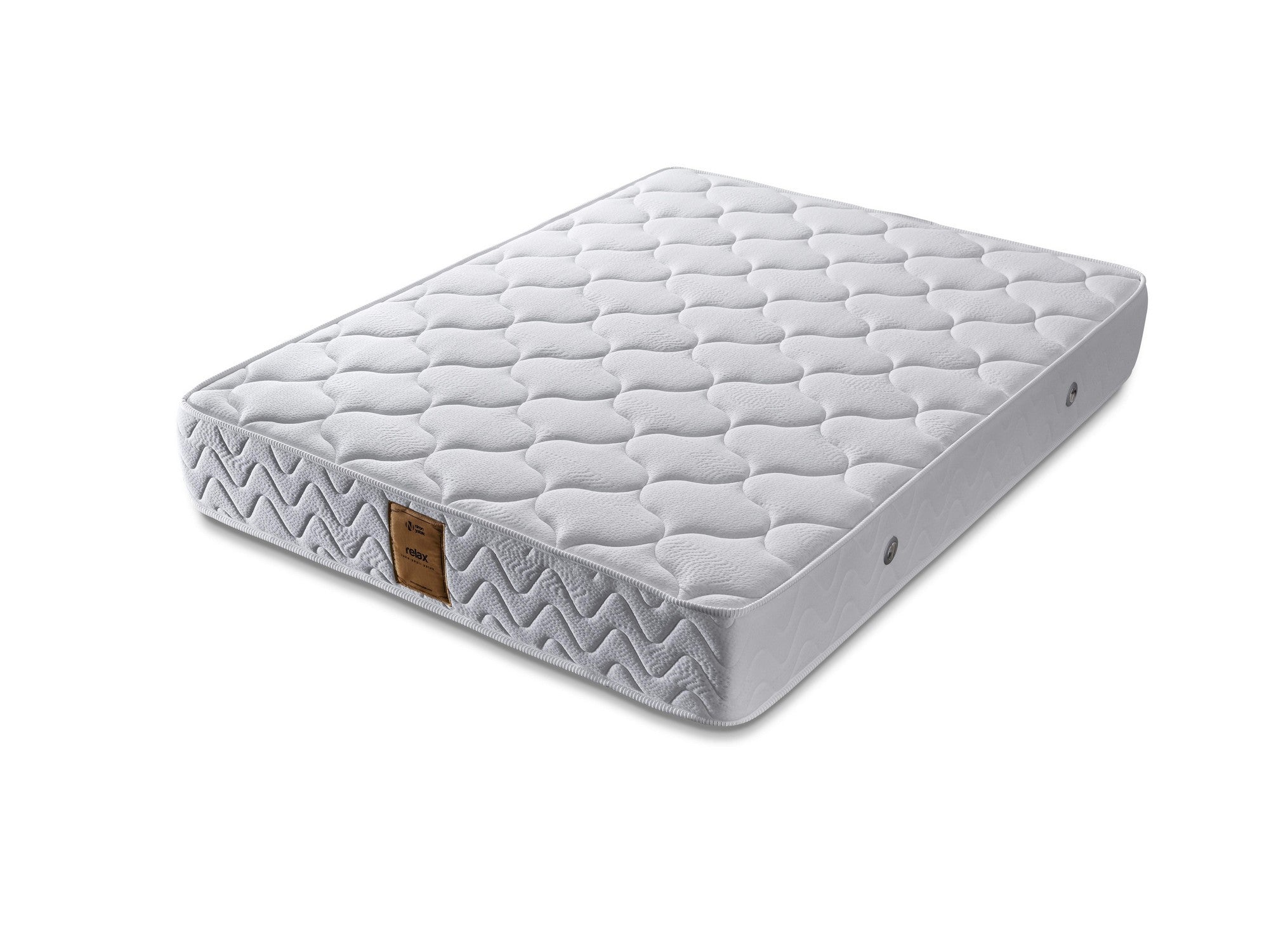 Colchão de luxo estilo hotel, dupla face, firmeza média, 140 x 190 x 28 cm | Capa de tecido de malha especial, sistema de molas múltiplas | Design branco elegante