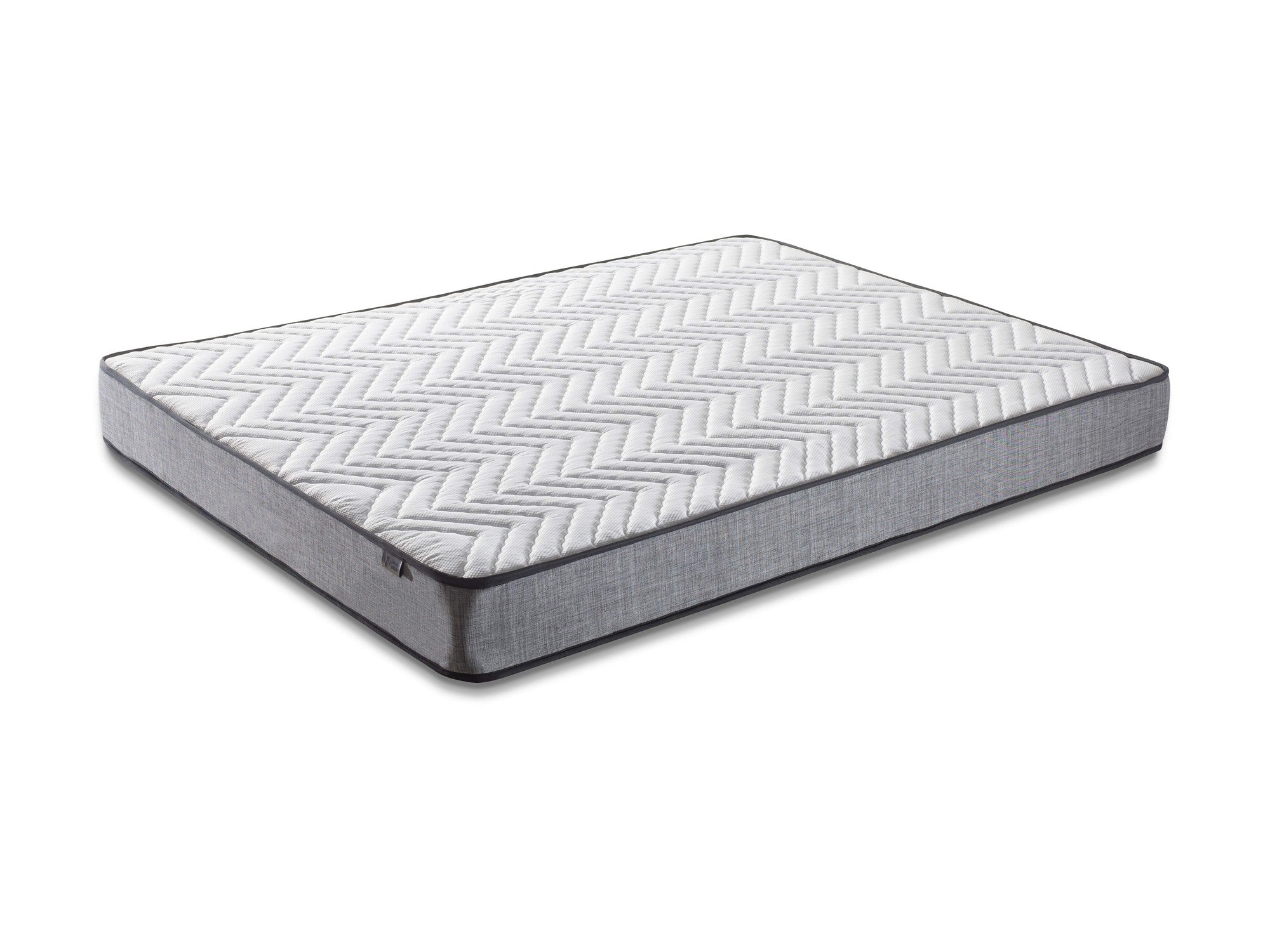 Colchão Ortopédico Ultra Firme, 150 x 200 x 21 cm, Capa em Tecido Jacquard, Sistema de Molas Múltiplas, Espuma de Suporte nas Bordas, Branco e Cinza | Conforto com Qualidade de Hotel