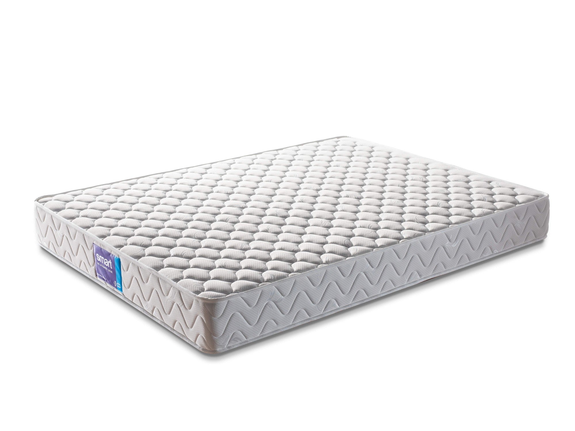 Colchão de luxo estilo hotel, firme e dupla face, 90 x 200 cm, 23 cm de altura | Capa de malha de algodão, sistema de molas múltiplas | Suporte ortopédico completo, branco