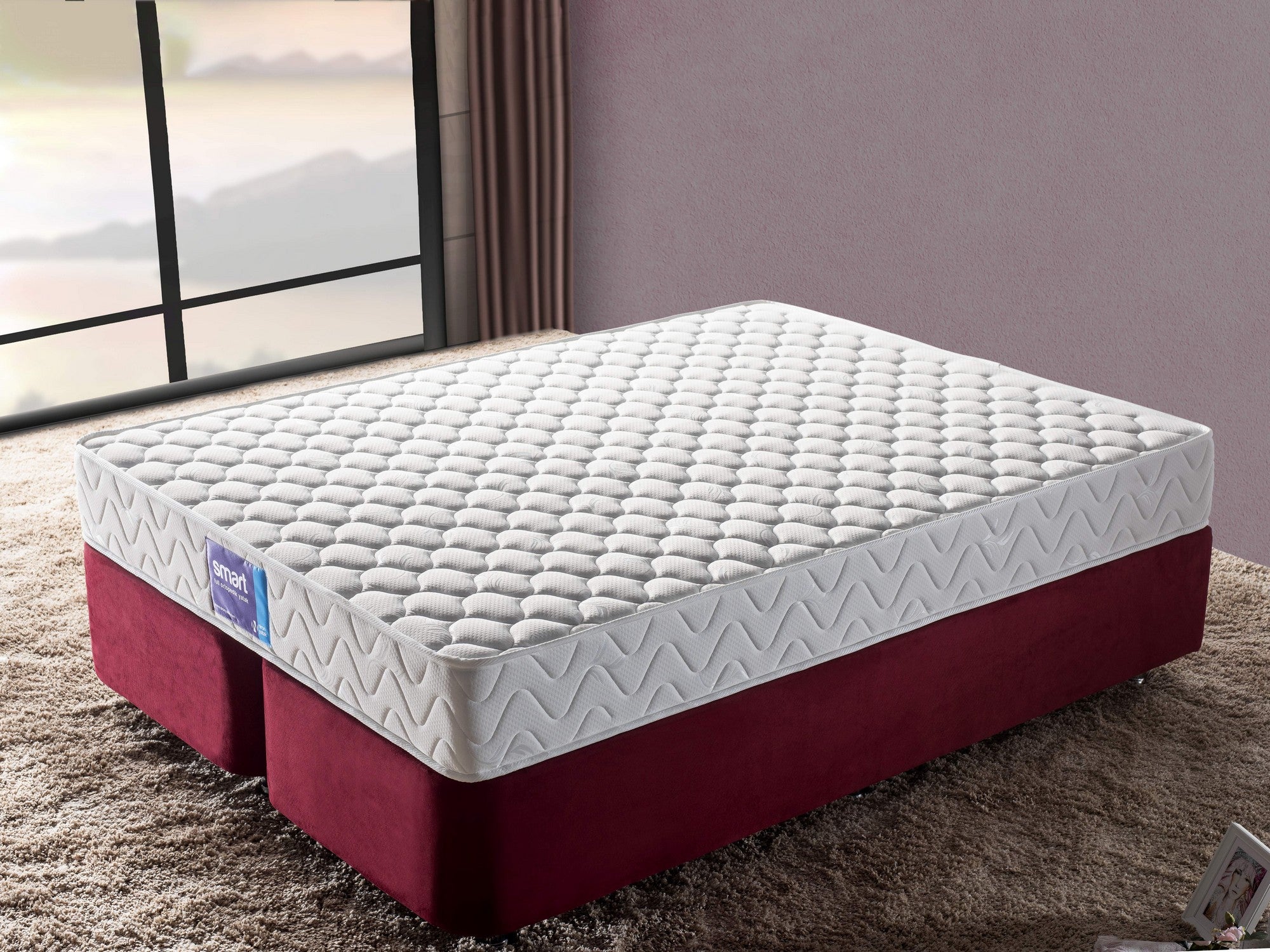 Colchão Premium Firme Dupla Face, 140 x 200 cm, 23 cm de altura | Capa de Tecido de Malha de Algodão, Branco | Ideal para Estilo Tradicional Americano e Hoteleiro