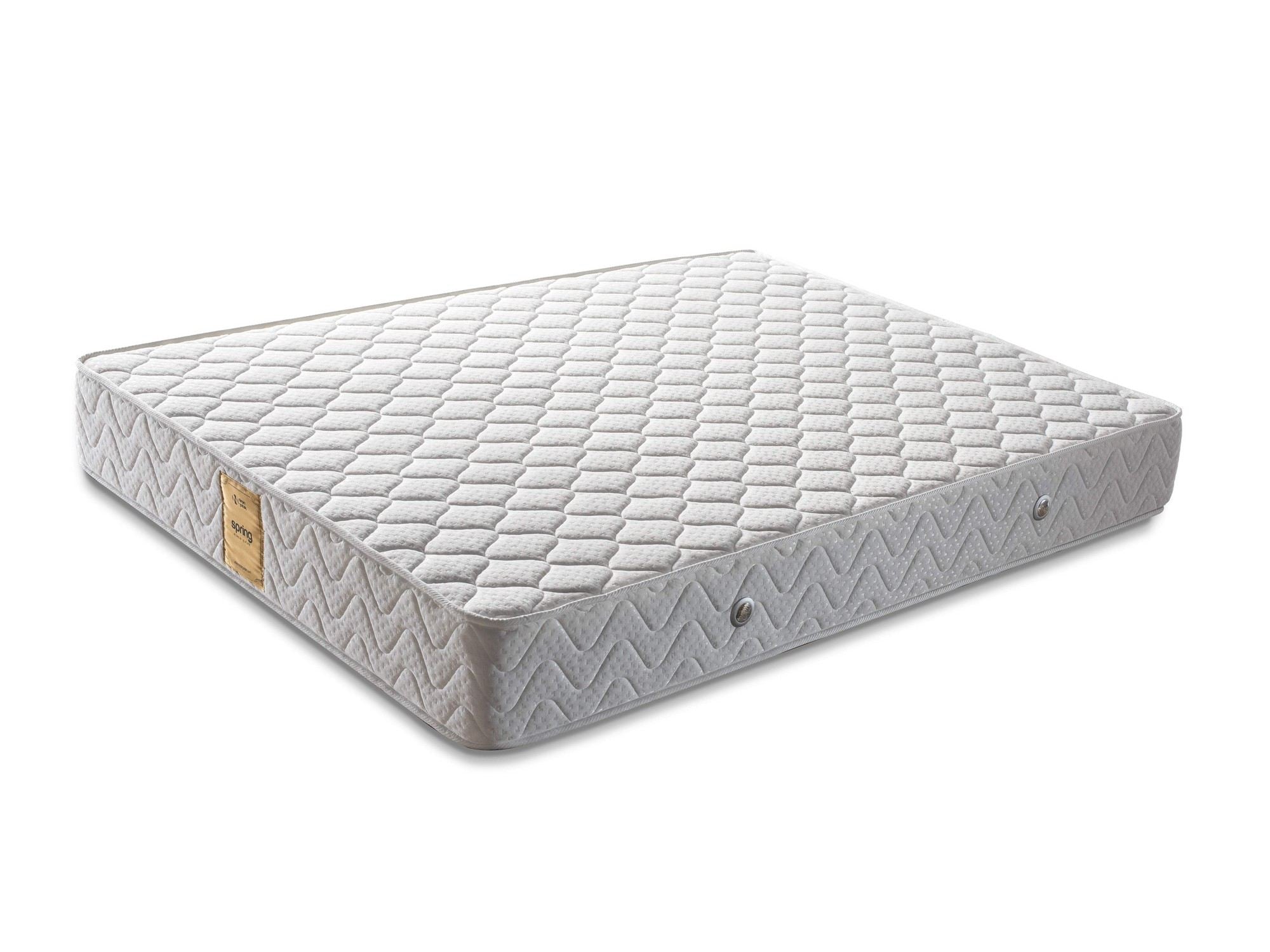 Colchão de luxo estilo hotel, 120 x 200 cm, dupla face, espuma viscoelástica e sistema de molas múltiplas, capa de malha de algodão, 26 cm de altura, cor branca