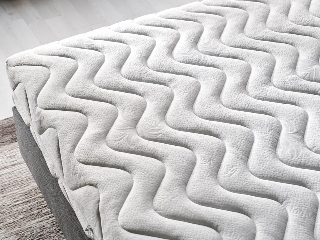 Colchão ortopédico enrolado, tamanho único, 80 x 180 x 24 cm | Dupla face, espuma de penas e fibra de silicone | Cor branca, conforto das quatro estações