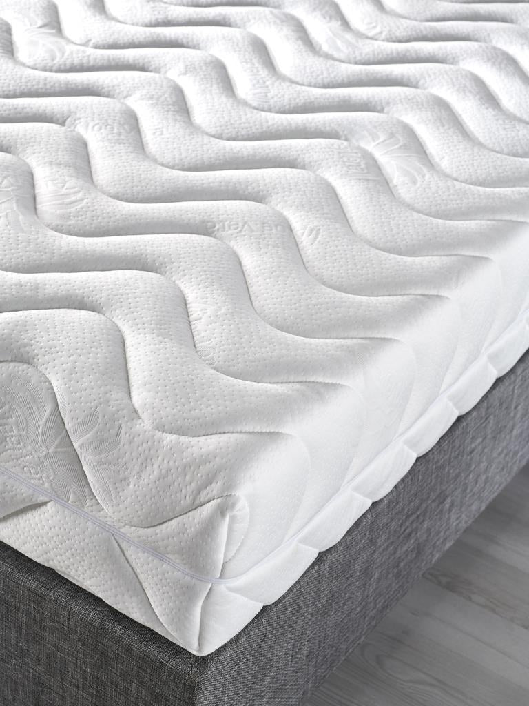 Colchão ortopédico enrolado, tamanho único, 80 x 180 x 24 cm | Dupla face, espuma de penas e fibra de silicone | Cor branca, conforto das quatro estações