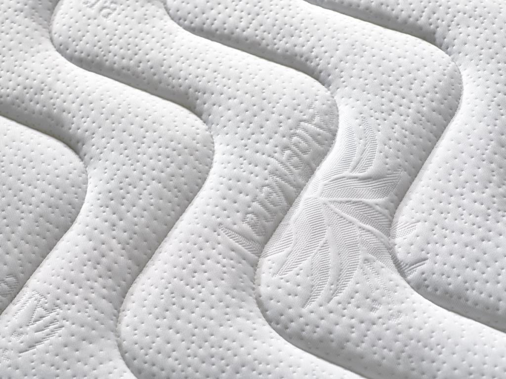 Colchão ortopédico, tamanho único, 100x200 cm, embalado em rolo, dupla face, espuma de penas e fibra de silicone, 24 cm de altura, cor branca, conforto para todas as estações