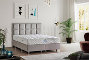 Colchão ortopédico enrolado, tamanho único, 80 x 180 x 26 cm | Dupla face, espuma de penas e fibra de silicone | Cor branca, conforto das quatro estações