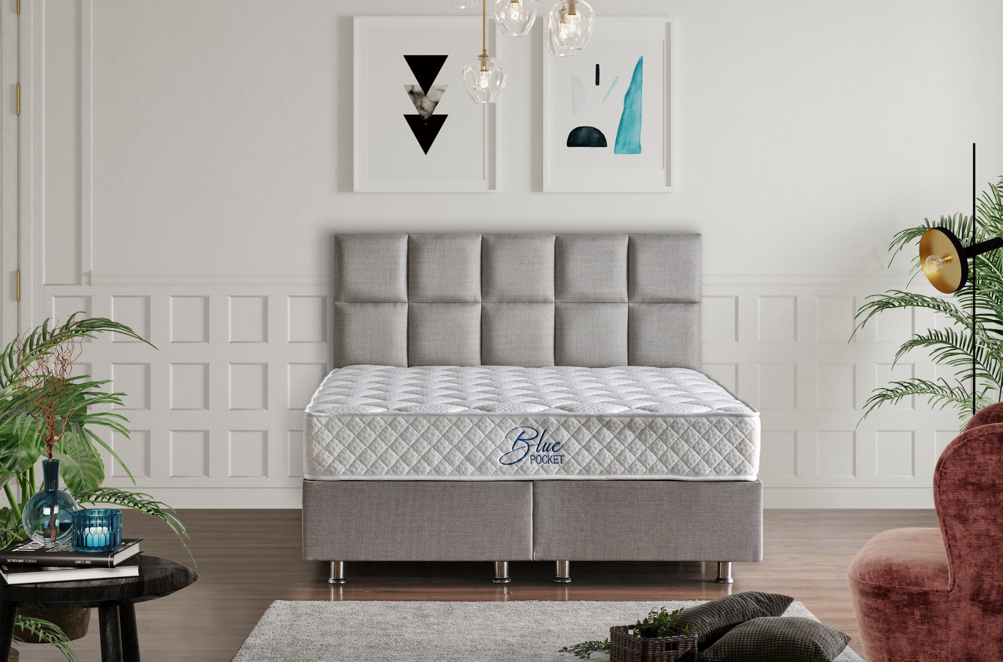 Colchão ortopédico enrolado, tamanho único, 100 x 200 x 26 cm | Dupla face, espuma de penas e fibra de silicone | Branco, conforto das quatro estações