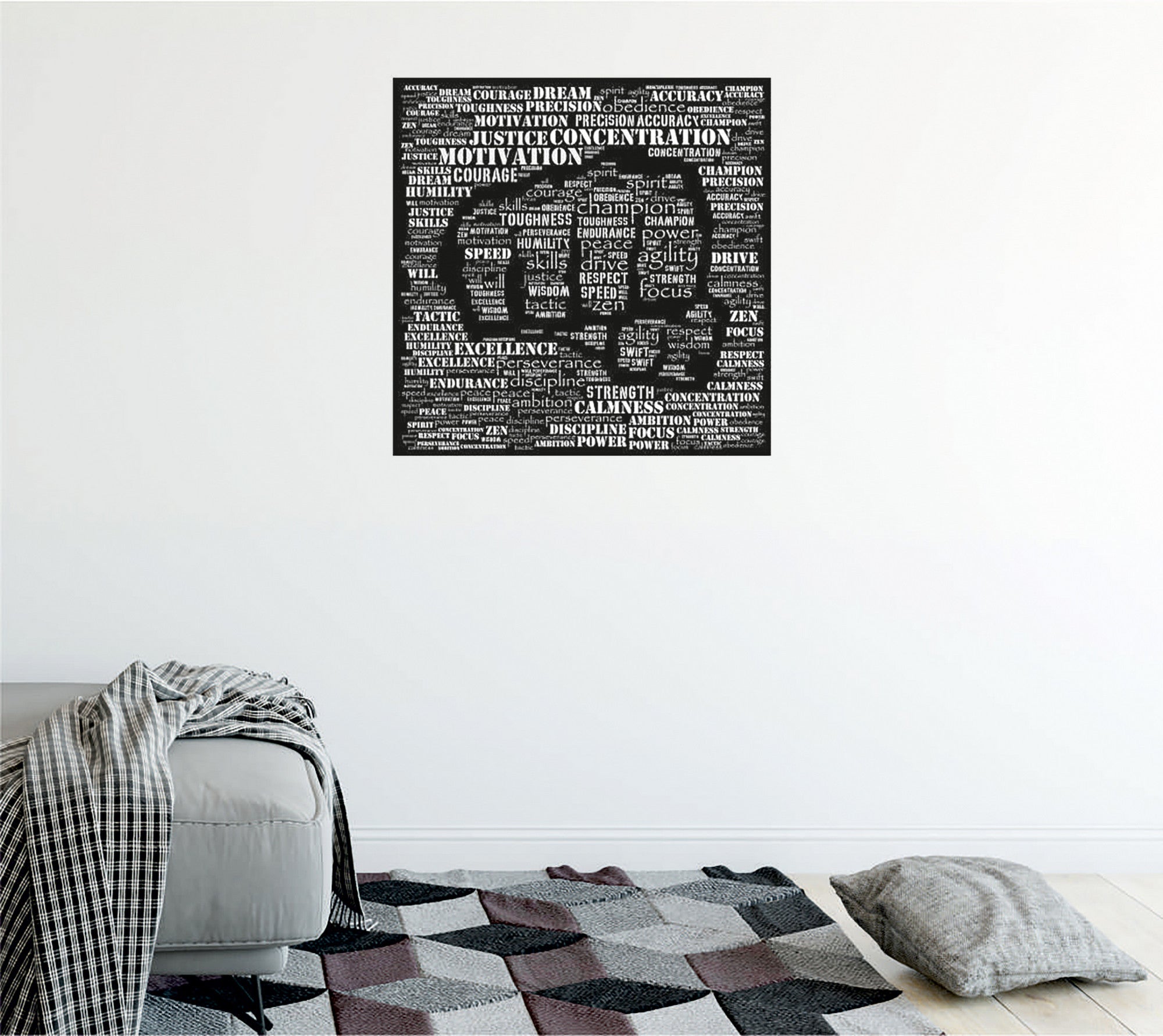 Quadro Decorativo em Tela 45x45cm - Impressão Digital Premium com Moldura de Madeira