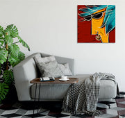 Quadro Decorativo em Tela 45x45cm - Impressão Digital Premium com Moldura de Madeira