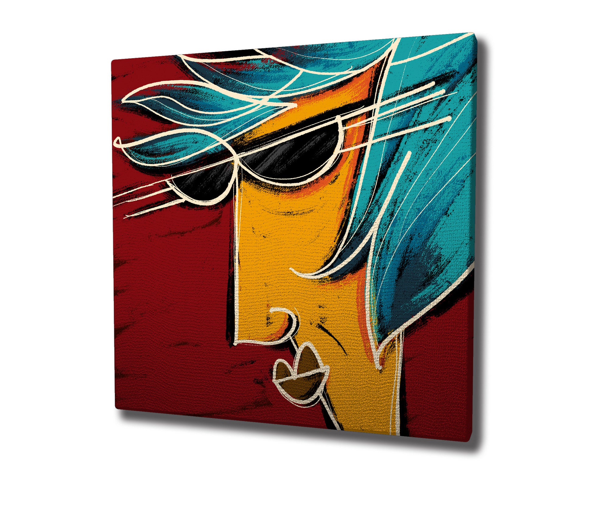 Quadro Decorativo em Tela 45x45cm - Impressão Digital Premium com Moldura de Madeira