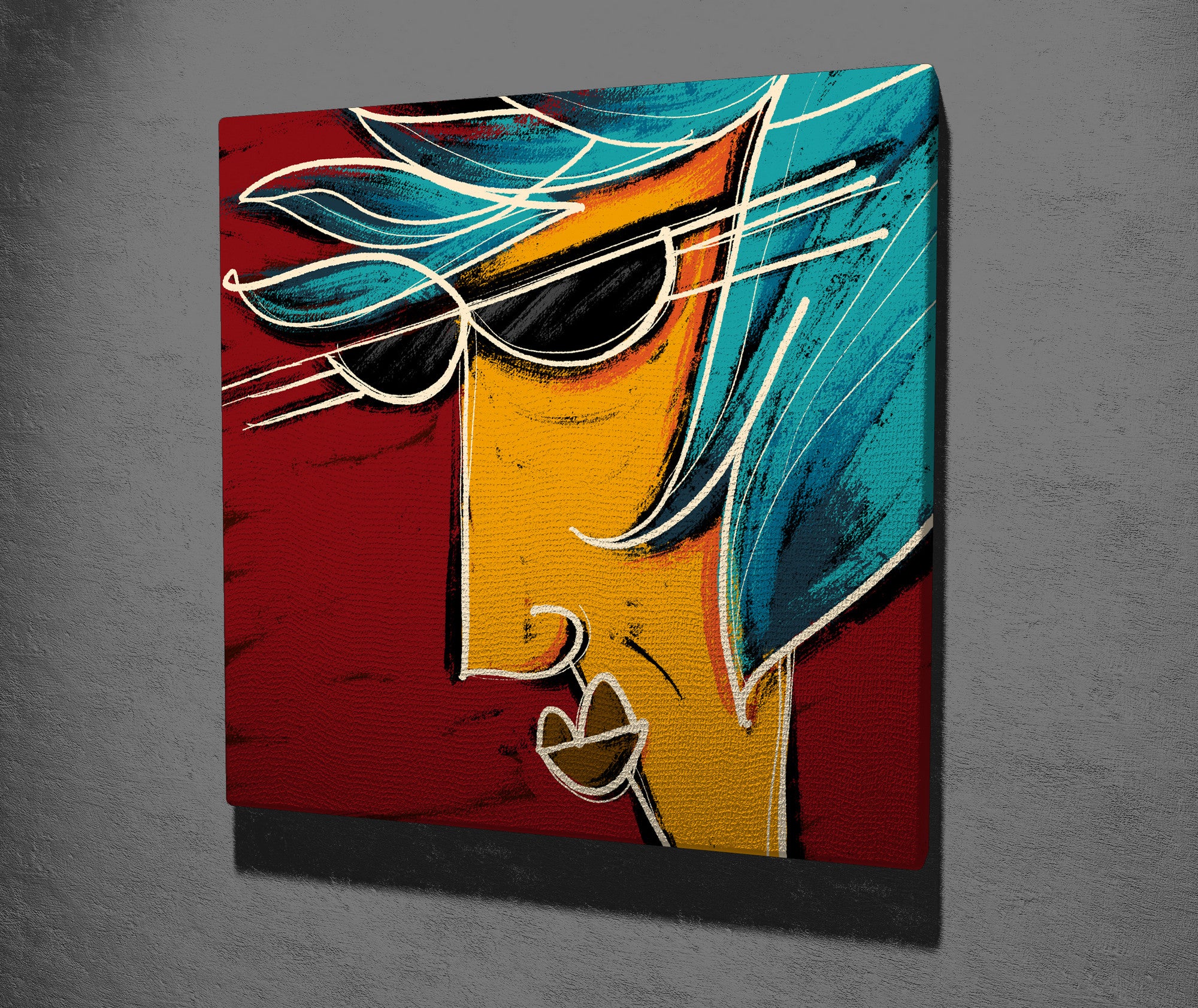 Quadro Decorativo em Tela 45x45cm - Impressão Digital Premium com Moldura de Madeira