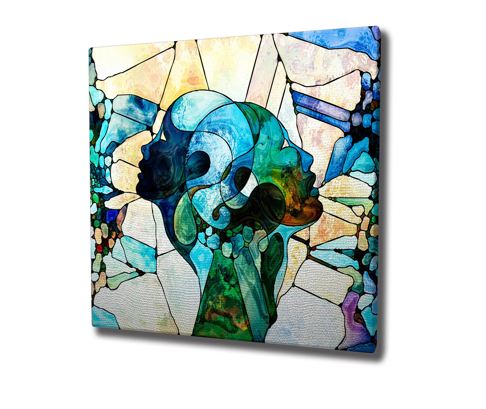 Quadro Decorativo em Tela 45x45cm - Impressão Digital Premium com Moldura de Madeira