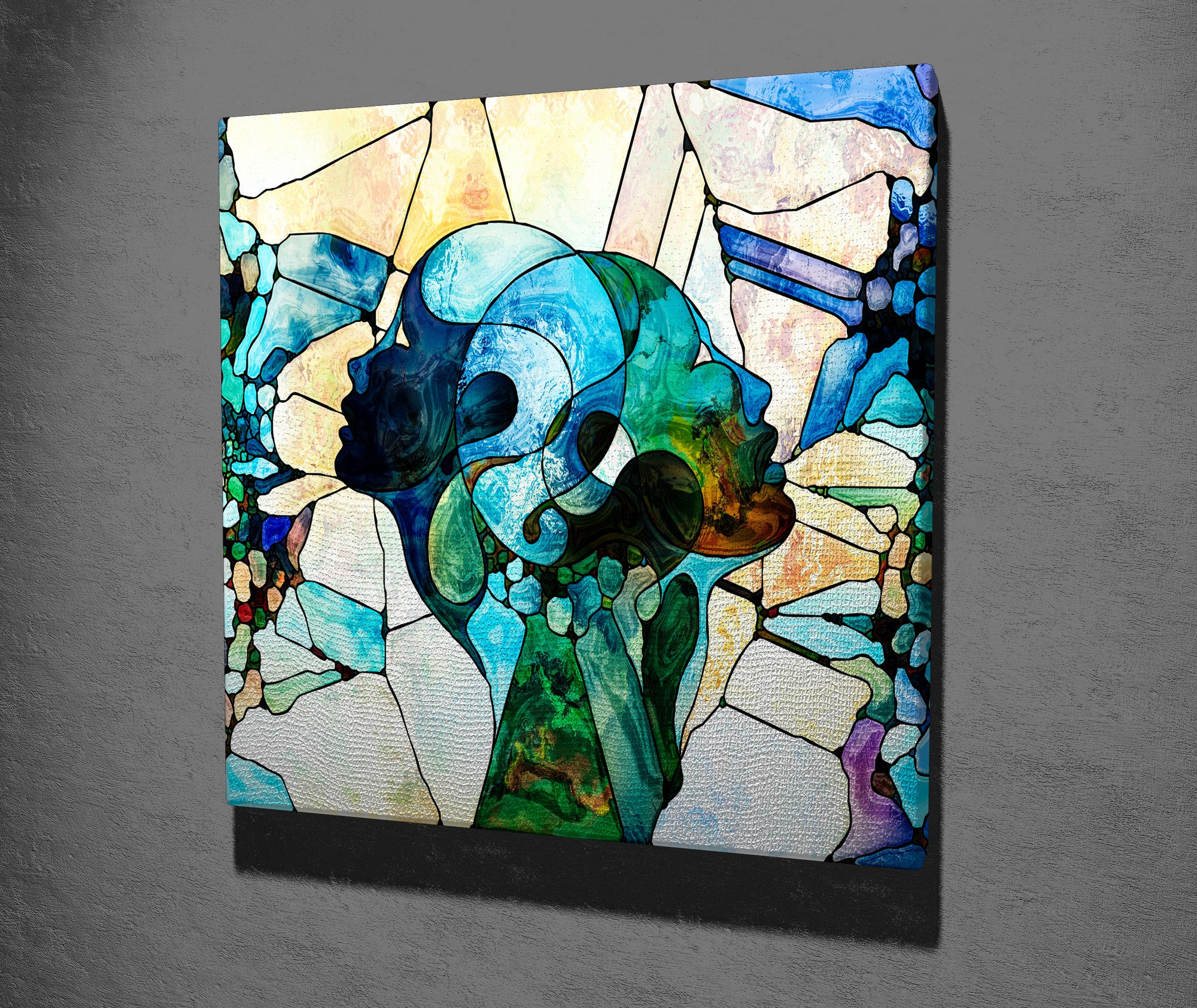 Quadro Decorativo em Tela 45x45cm - Impressão Digital Premium com Moldura de Madeira