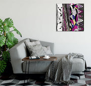 Quadro Decorativo em Tela 45x45cm - Impressão Digital Premium com Moldura de Madeira