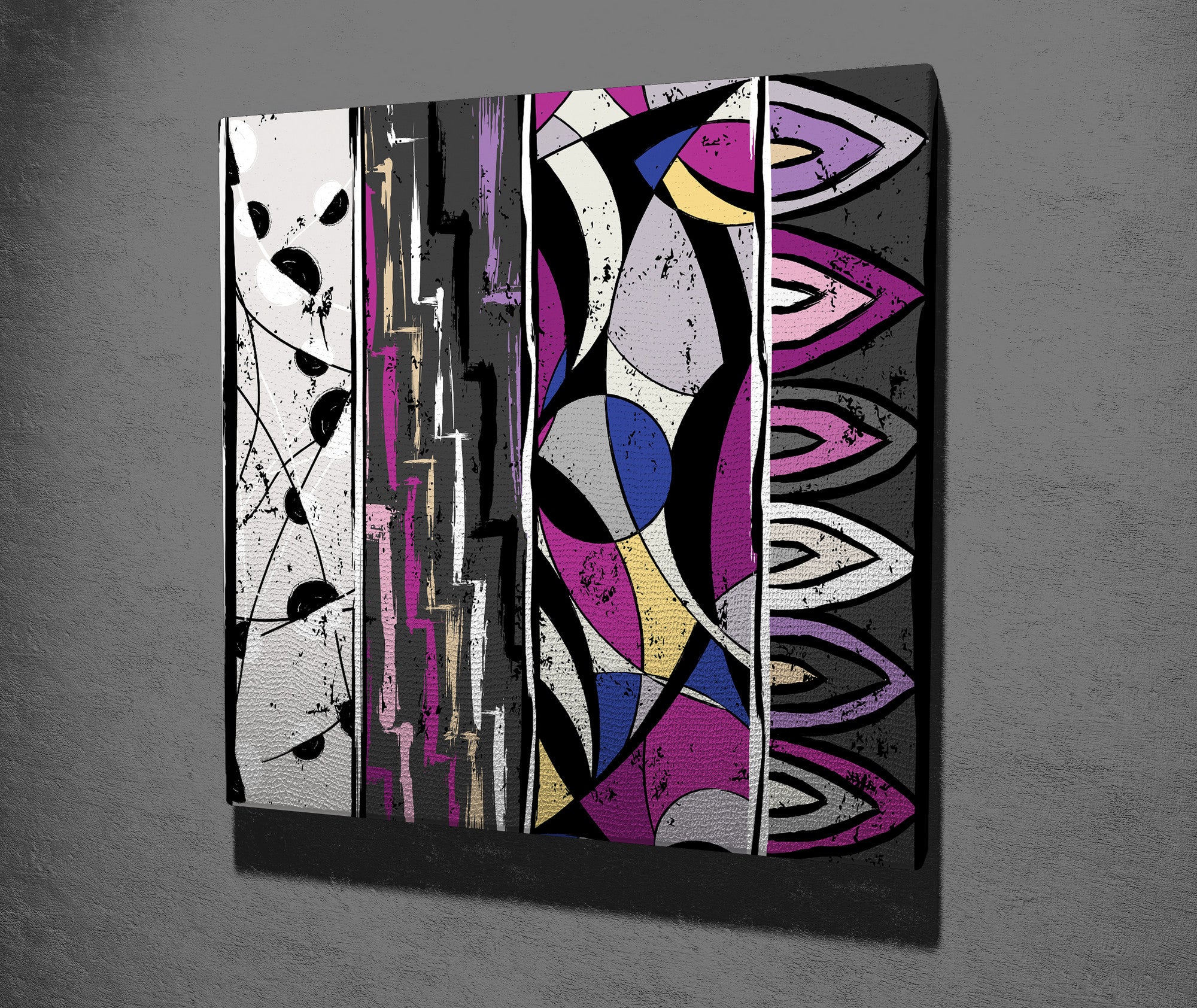 Quadro Decorativo em Tela 45x45cm - Impressão Digital Premium com Moldura de Madeira