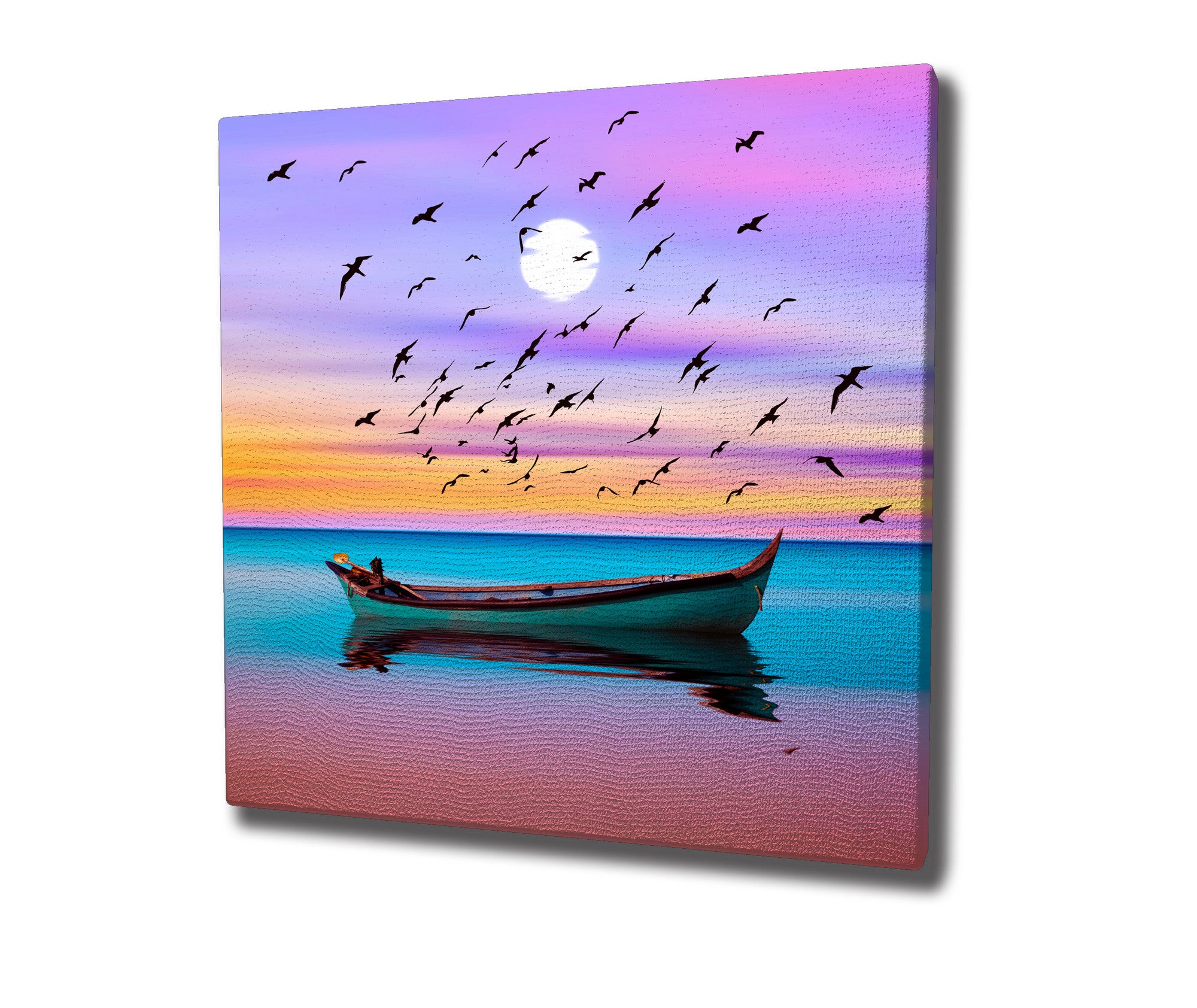 Quadro Decorativo em Tela 45x45cm - Impressão Digital Premium com Moldura de Madeira