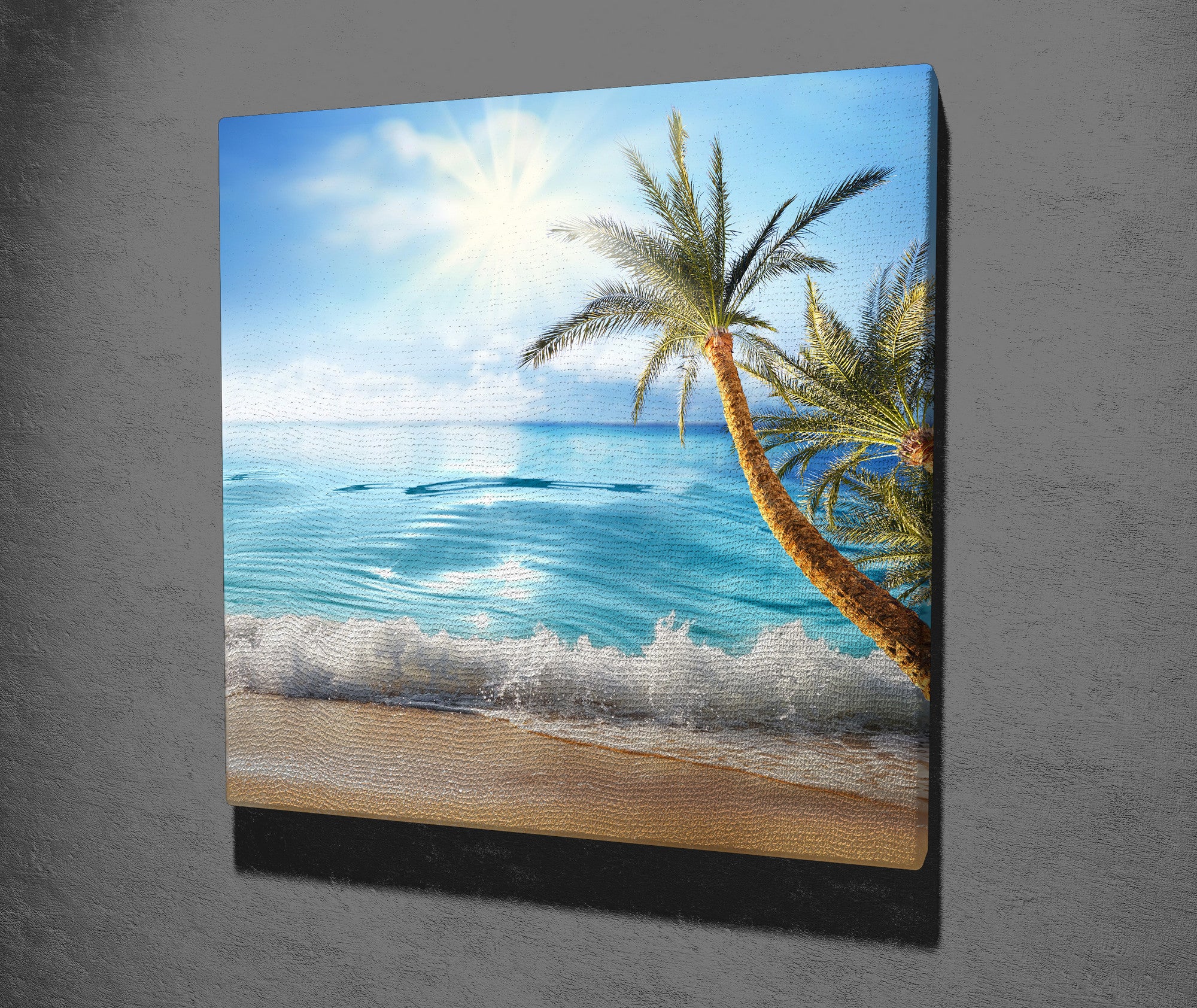 Quadro Decorativo em Tela 45x45cm - Impressão Digital Premium com Moldura de Madeira