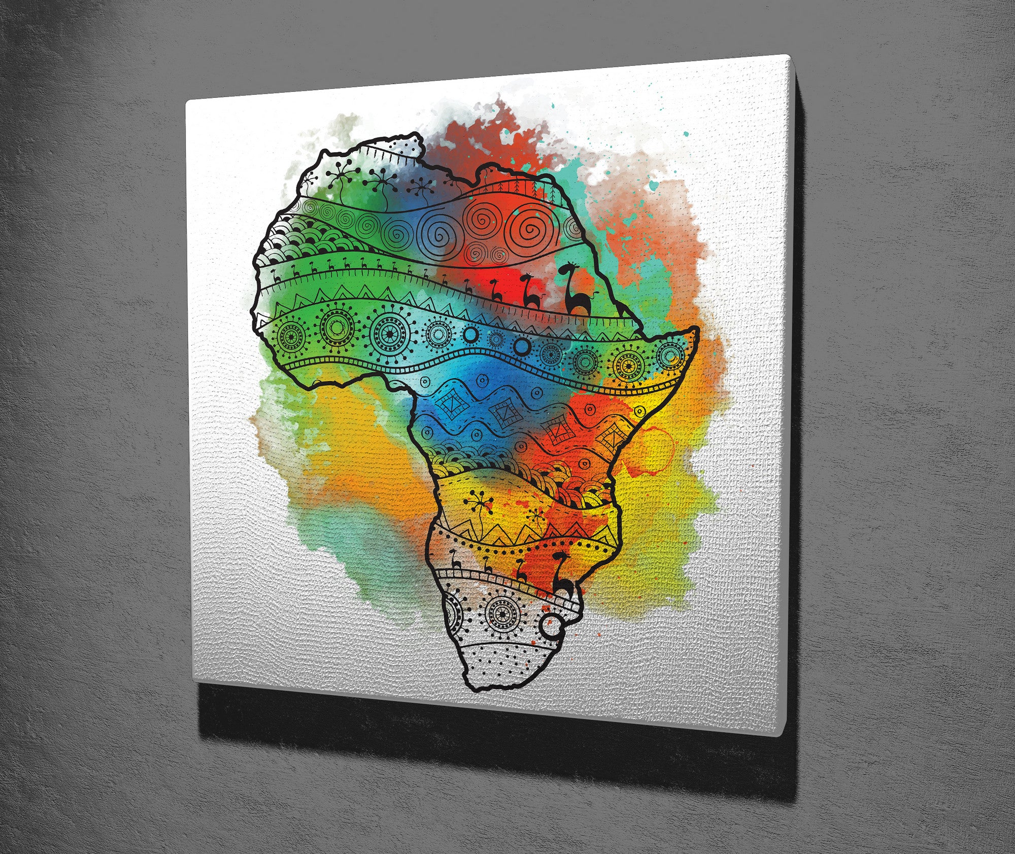 Quadro Decorativo em Tela 45x45cm - Impressão Digital Premium com Moldura de Madeira