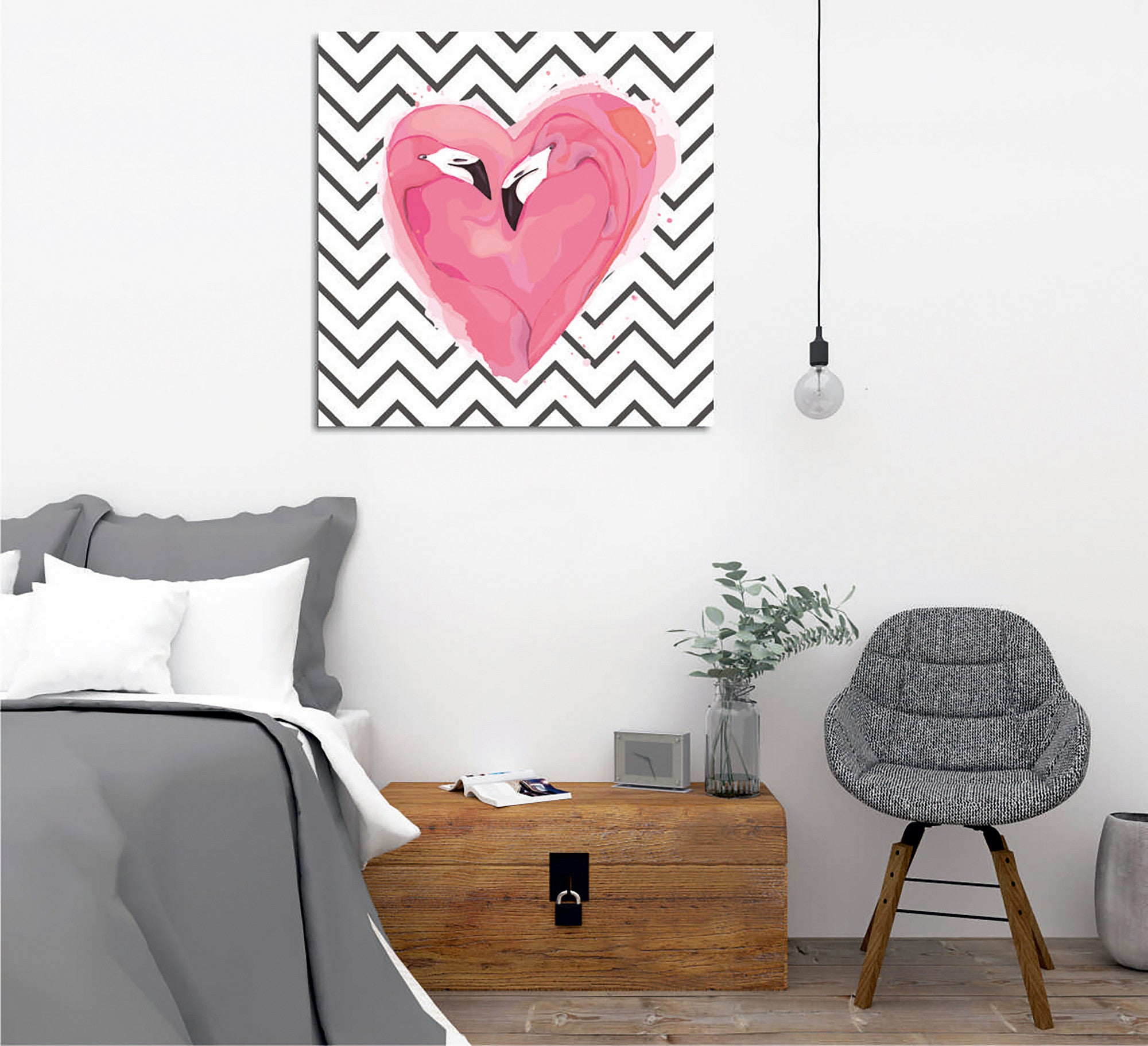 Quadro Decorativo em Tela 45x45cm - Impressão Digital Premium com Moldura de Madeira