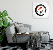 Quadro Decorativo em Tela 45x45cm - Impressão Digital Premium com Moldura de Madeira