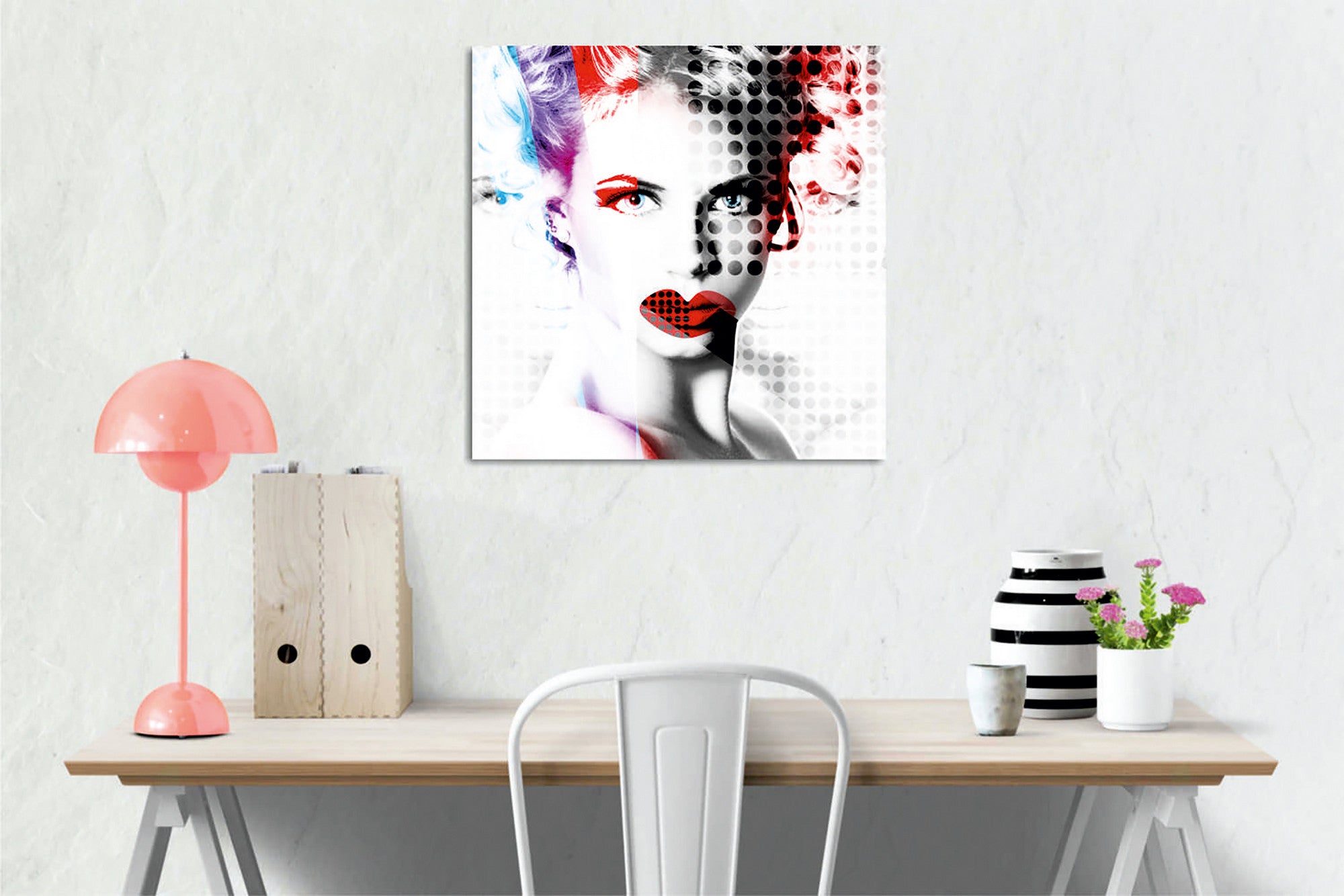 Quadro Decorativo em Tela 45x45cm - Impressão Digital Premium com Moldura de Madeira