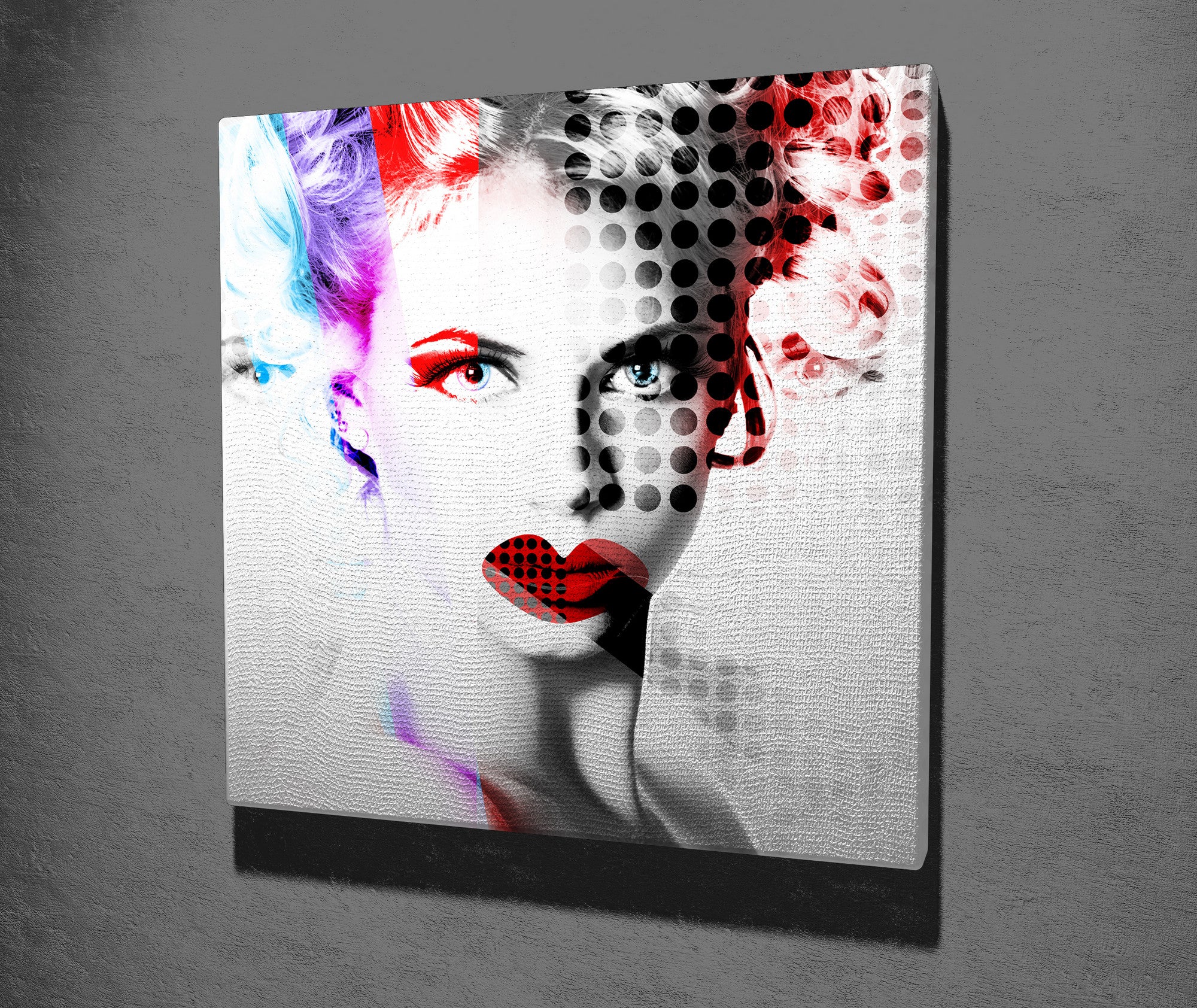 Quadro Decorativo em Tela 45x45cm - Impressão Digital Premium com Moldura de Madeira