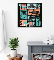 Quadro Decorativo em Tela 45x45cm - Impressão Digital Premium com Moldura de Madeira