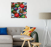 Quadro Decorativo em Tela 45x45cm - Impressão Digital Premium com Moldura de Madeira