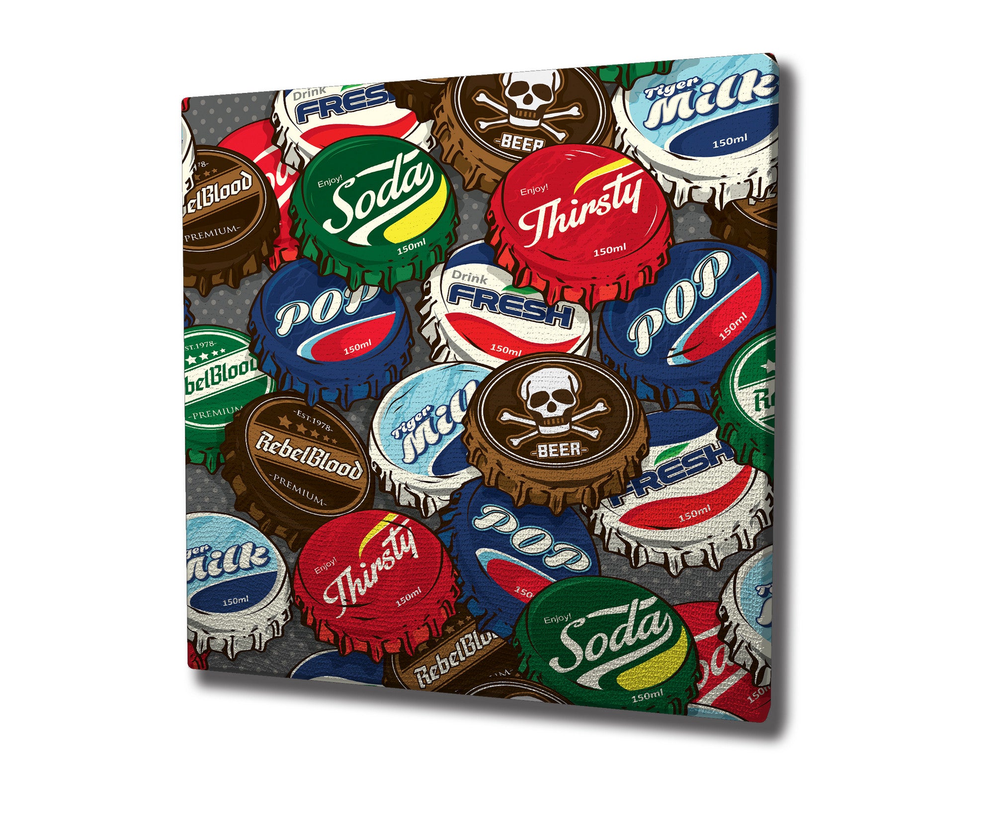 Quadro Decorativo em Tela 45x45cm - Impressão Digital Premium com Moldura de Madeira