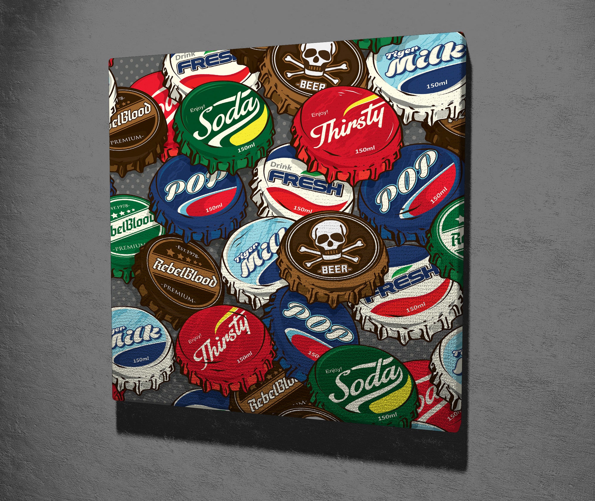 Quadro Decorativo em Tela 45x45cm - Impressão Digital Premium com Moldura de Madeira