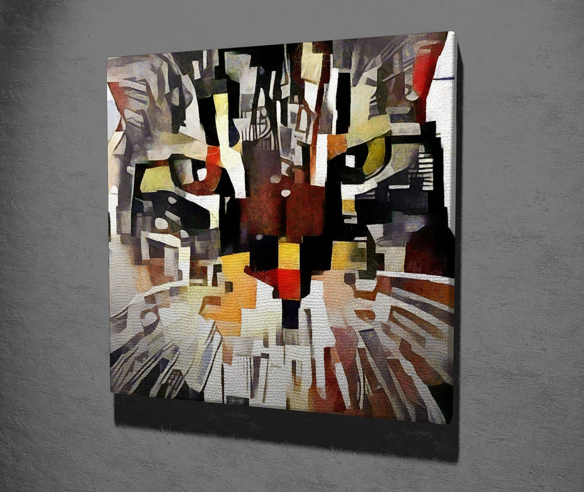 Quadro Decorativo em Tela 45x45cm - Impressão Digital Premium com Moldura de Madeira