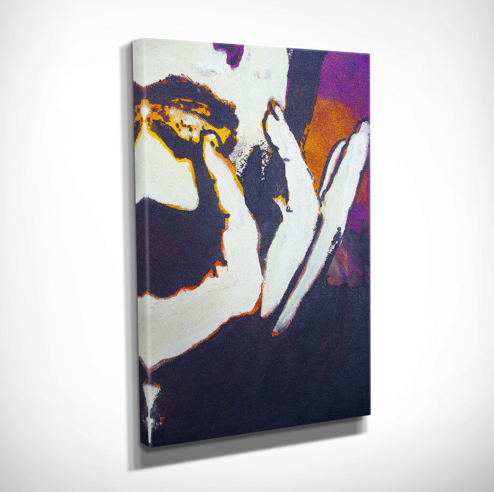 Quadro Decorativo em Tela com Moldura de Madeira - Impressão Digital Multicolor 30x40cm