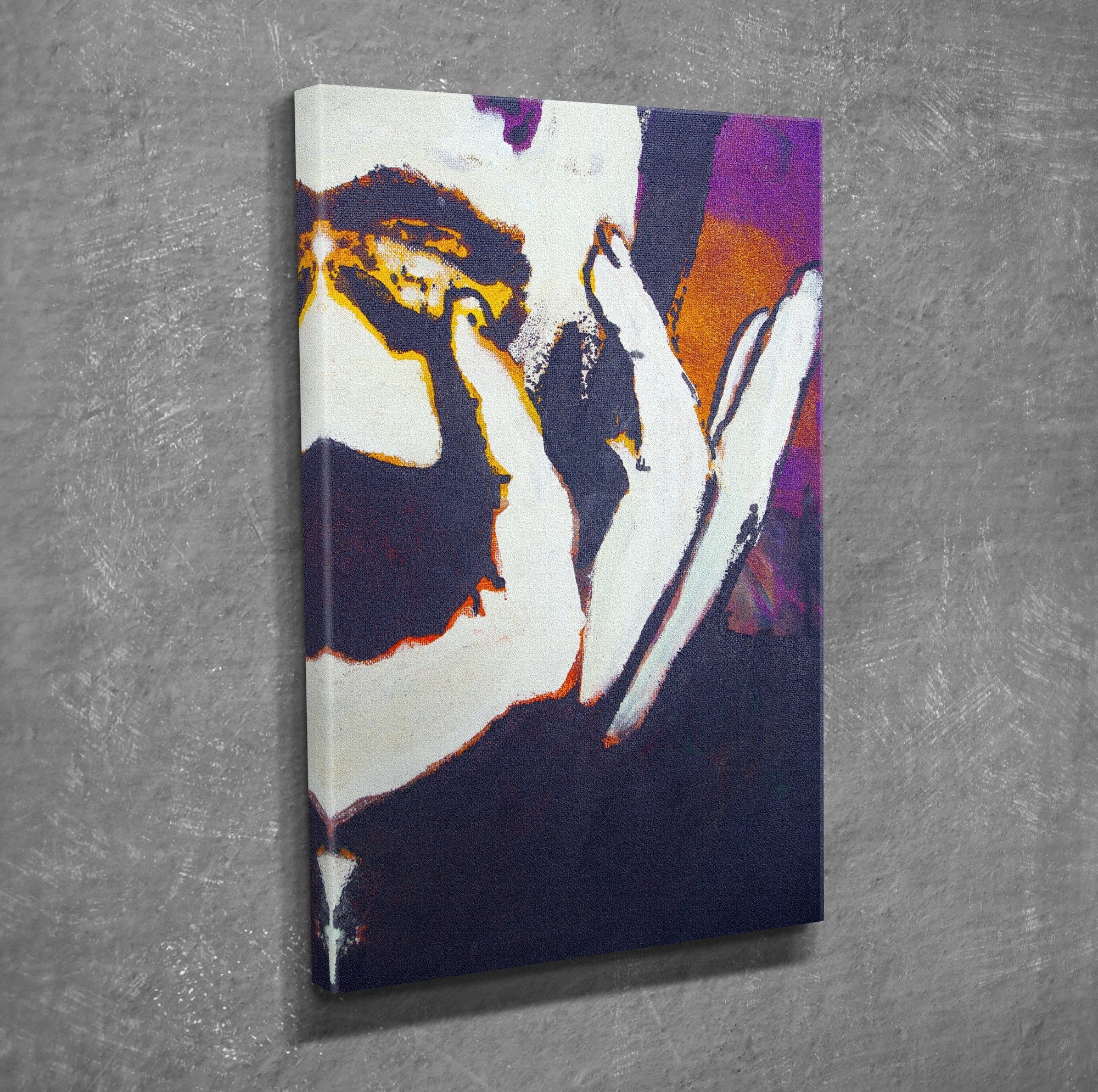 Quadro Decorativo em Tela com Moldura de Madeira - Impressão Digital Multicolor 30x40cm