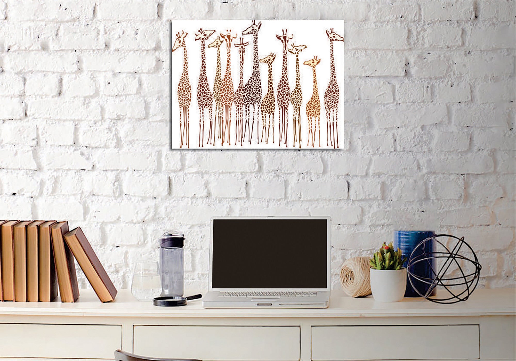 Quadro Decorativo em Tela com Moldura de Madeira - Impressão Digital Multicolor 30x40cm