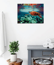 Quadro Decorativo em Tela com Moldura de Madeira - Impressão Digital Multicolor 30x40cm