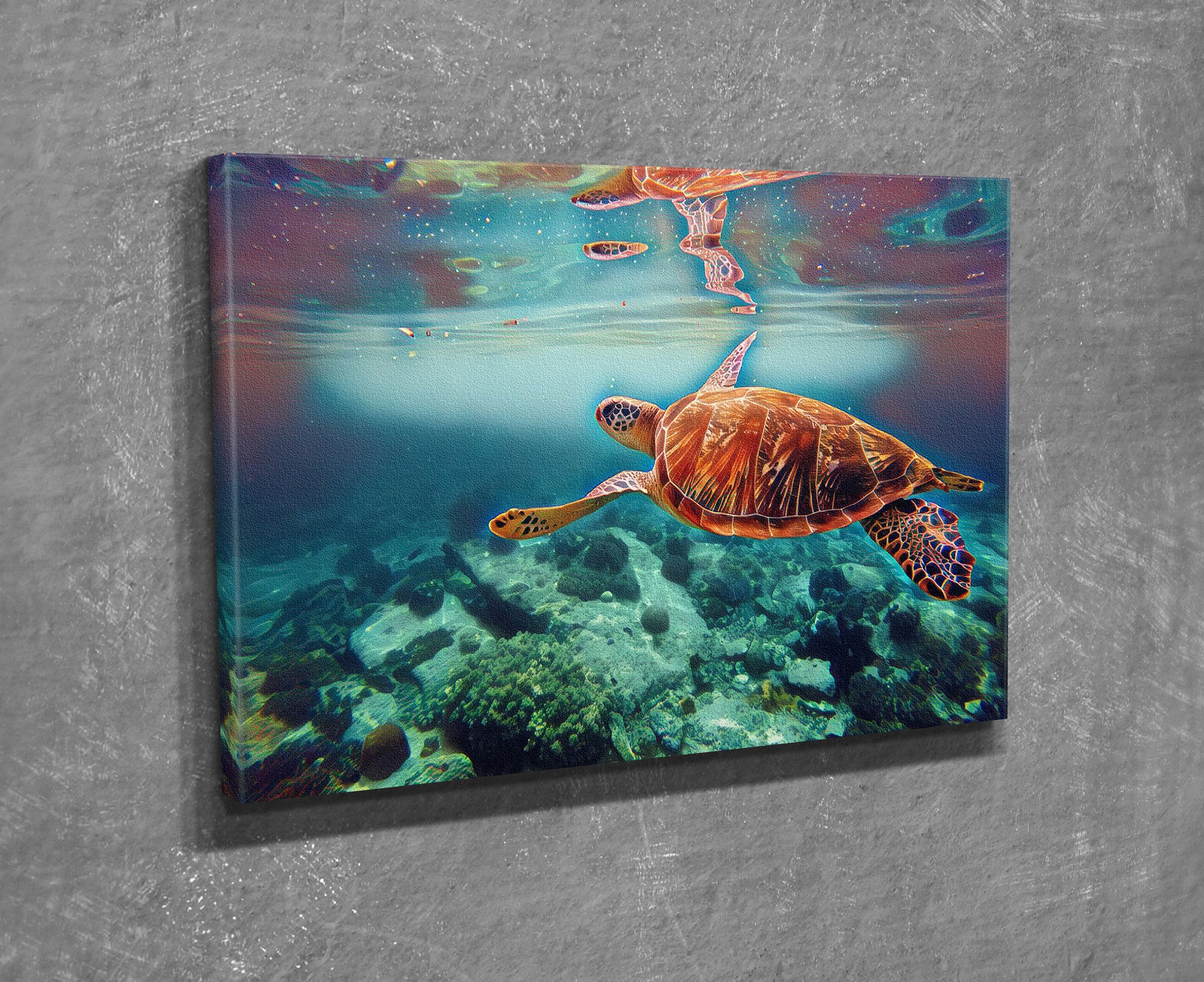 Quadro Decorativo em Tela com Moldura de Madeira - Impressão Digital Multicolor 30x40cm