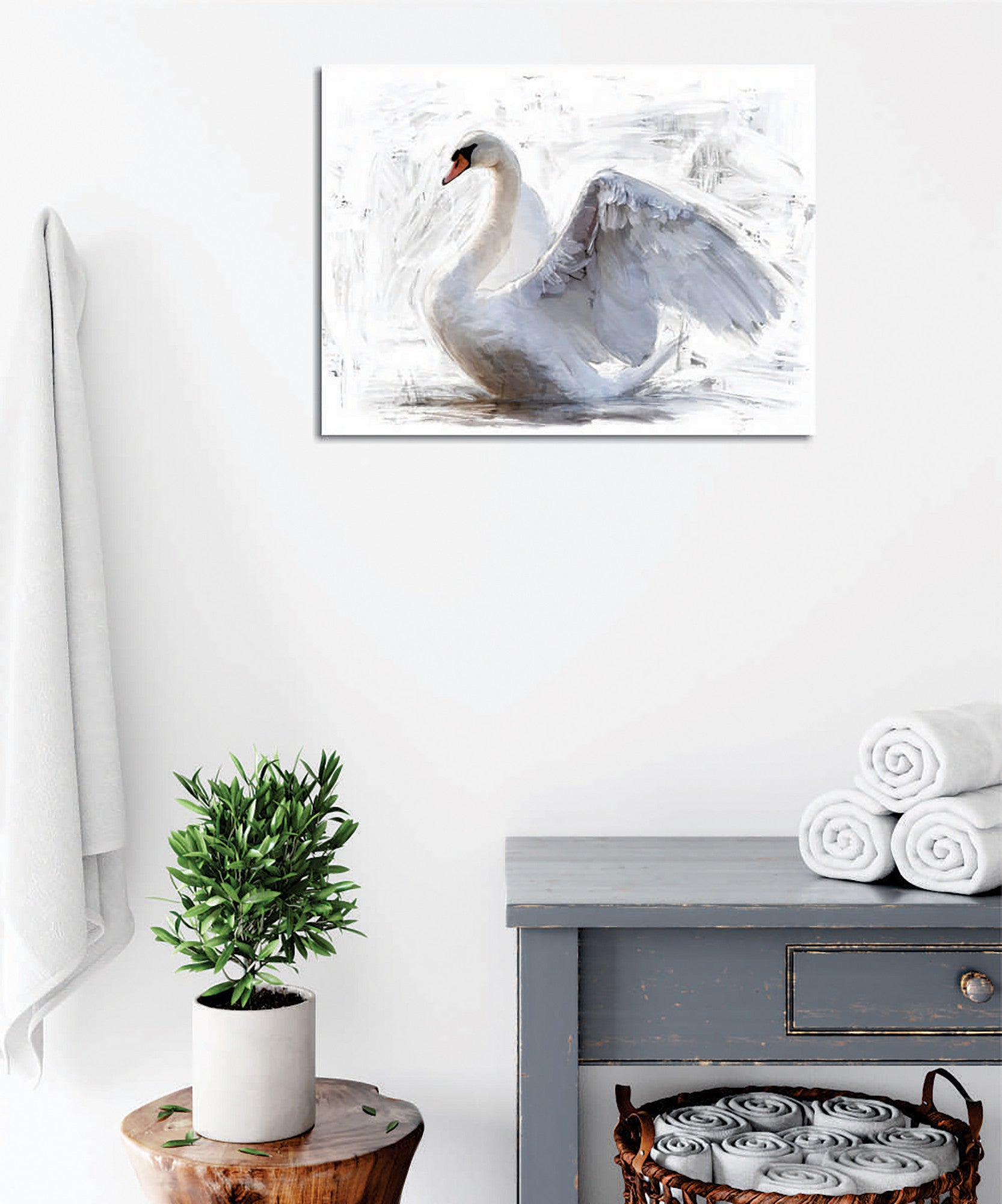 Quadro Decorativo em Tela com Moldura de Madeira - Impressão Digital Multicolor 30x40cm